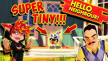 CHIPMUNK vs TINY CUPHEAD = LoLz :D | Hello Neighbor Mod