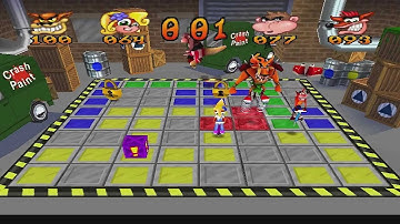 Crash Bash Walkthrough Part 39 HD 200% Warp Room 4 (Pogo Painter Gold Relic)