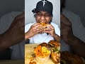 Burgers and butter chicken #mukbang #eatingshow #shorts