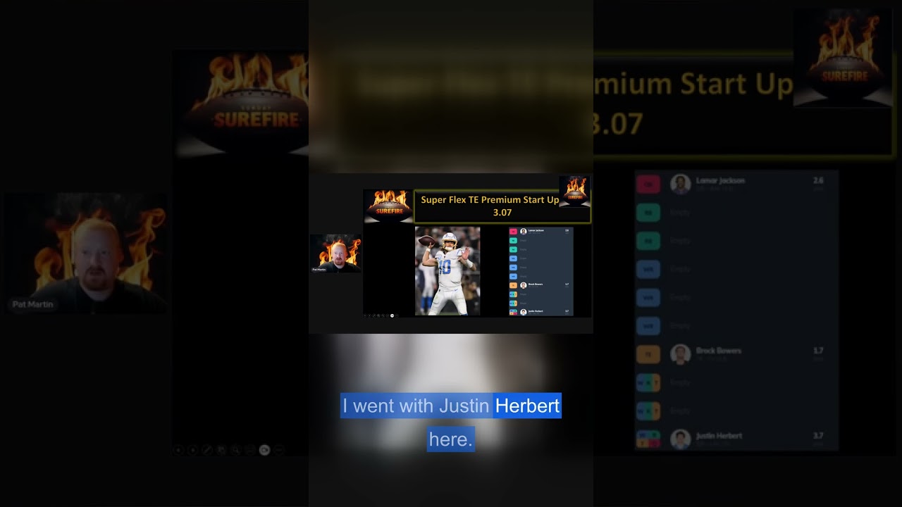 Superflex QB Duo: Lamar Jackson then Justin Herbert