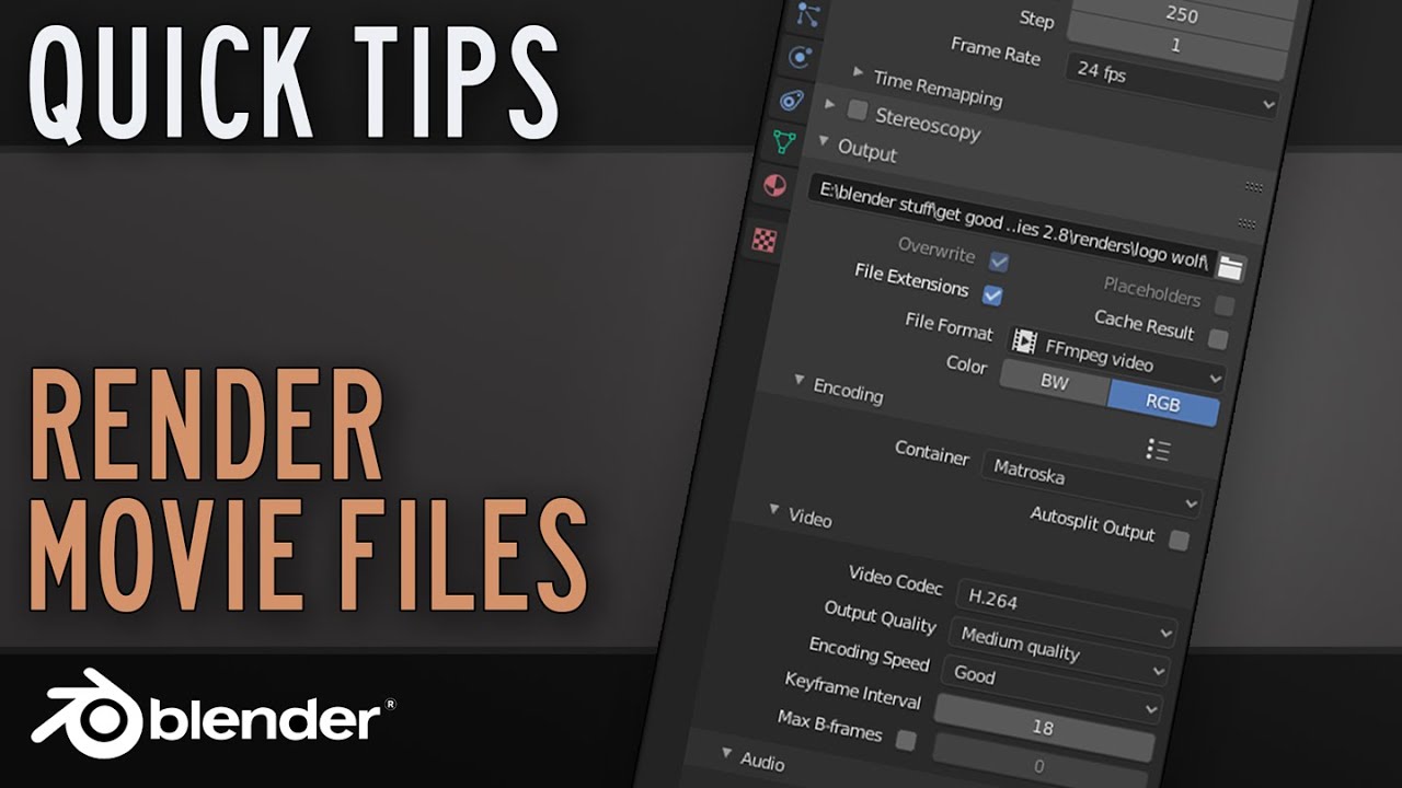 Render Animations as Movie Files | Blender | Quick Tips -