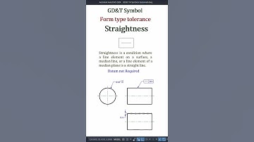 GD&T Symbol | 2_Straightness | Form type tolerance | AutoCAD #autocad #mechanical #drawing