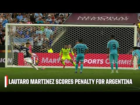 Video ARGENTINA OPENS UP THE SCORING Lautaro Martinez scores penalty up vs. Honduras | ESPN FC