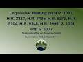 Legislative Hearing
