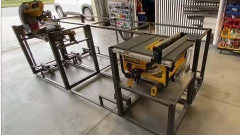 Ultimate Mobile Workbench (Project Center), Built In Table Saw &RouterFabrication)