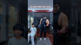 my Son first day in Gym 😂 #comedy #dadsoncomedy #familyfun #funny