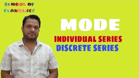 MODE || EP-1 || INDIVIDUAL AND DISCRETE SERIES || EXPLAINED BY JASWINDER SINGH