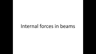 Internal forces in beams (1)
