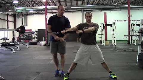 HighPerformanceHandbook.com: Wide-Stance Anti-Rotation Chop with Rope