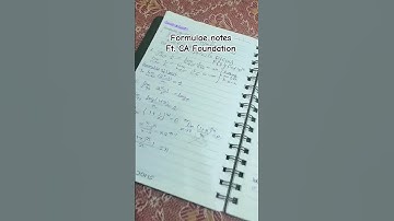 Quantitative Aptitude Notes & Formulae Ft. CA Foundation#caaspirants #cafoundation