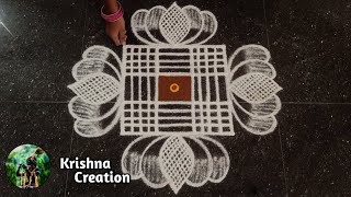 Thai Madham Special Kolam Easy Padi Kolam With 4X4 Dot Thaipoosam Kolam Rangoli Muggulu