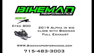 2019 Arctic Cat Alpha in action climbing with Bikeman FatAzz single pipe!