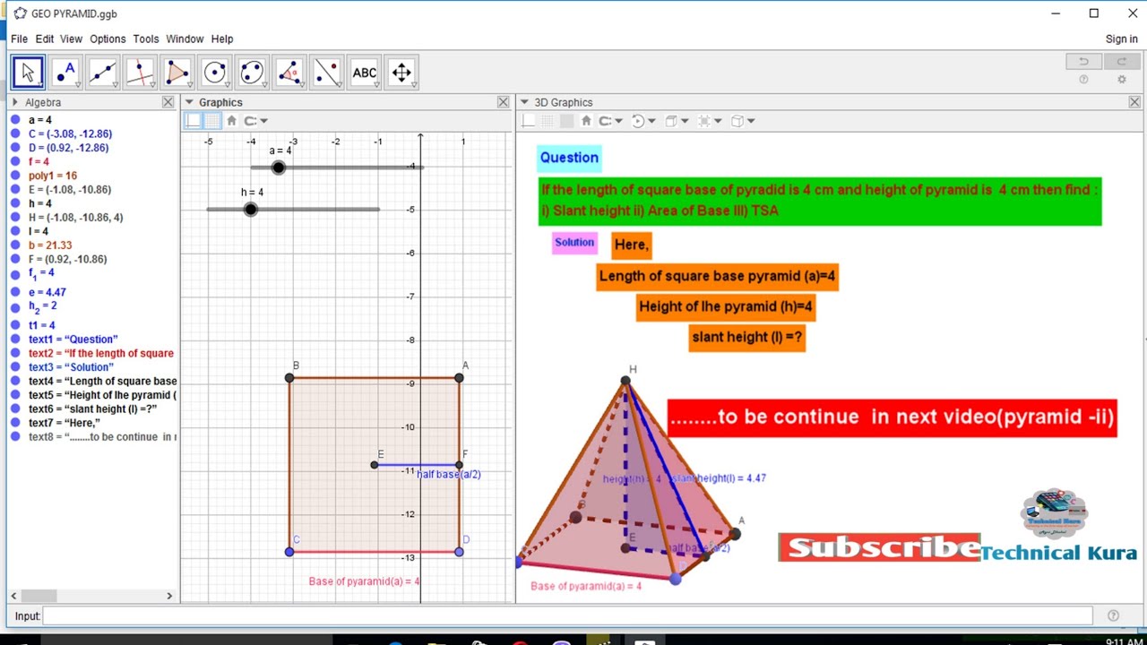 How to make dynamic question in Geogebra [part-ii] - YouTube