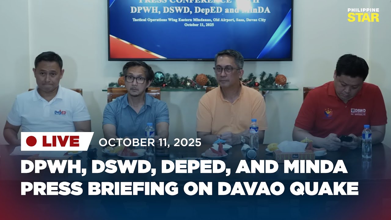 DPWH, DSWD, DepEd, and MinDA hold a press conference (October 11, 2025 ...