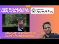 How to use Apple airplay in Sony TV[Hindi]