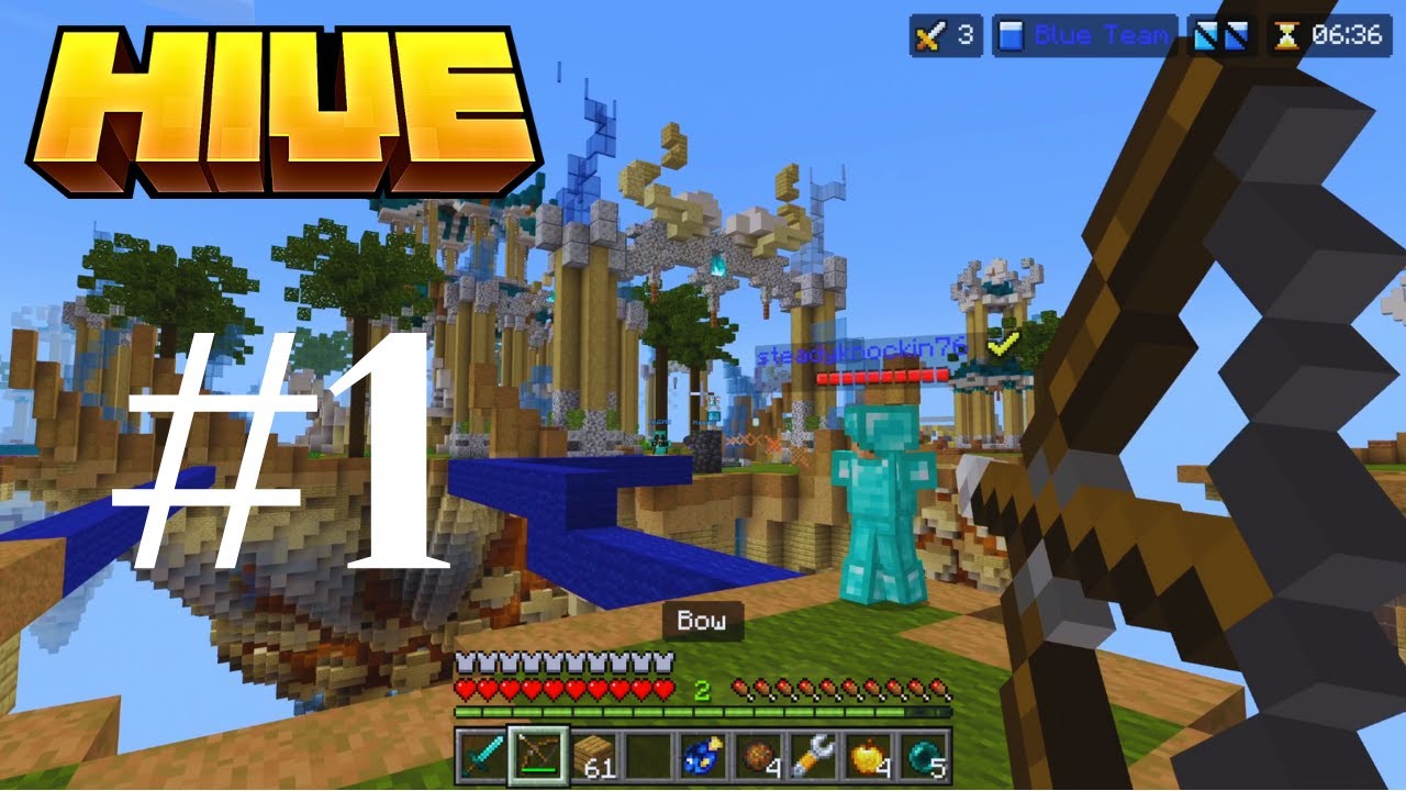 playing hive bedwars with my brother - YouTube