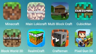 Minecraft, Main Lokicraft, Multi Block Craft, CubicMan, Block World 3D, Pixel Gun 3D, RealmCraft screenshot 1