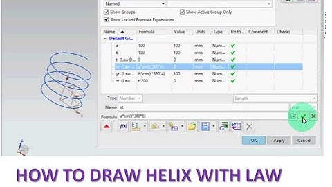 how to create helix with the help of law curve in NX?