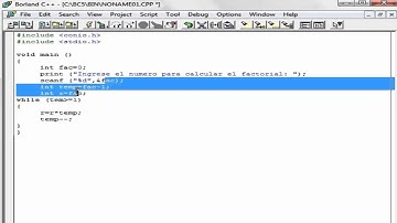 Programa para saber el factorial de un número - C++