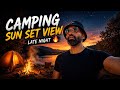 ⛺️ Beautiful sunset view🌄Late Night Camping 🌃 near river🏞#traveling #tourist 🏝