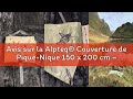 Avis sur la Alpteq® Couverture de Pique-Nique 150 x 200 cm – Imperméable, Ultra légère et compacte |