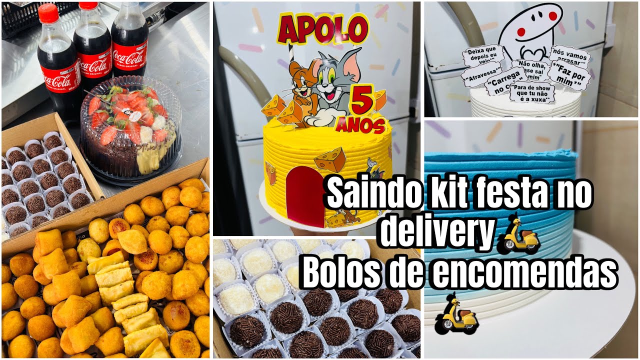 Kit FESTA NO DELIVERY 🛵Bolos de encomendas/ #ifood #confeitaria #vlog 