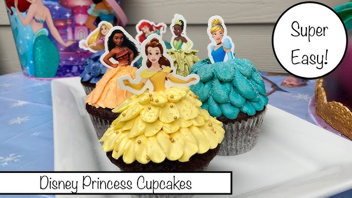 How To Make Easy Disney Princess Buttercream Cupcakes How To Use Paper Toppers In Cupcakes Youtube