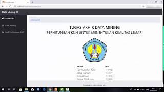 Perhitungan KNN Berbasis Web ( Tugas Akhir Data Mining )