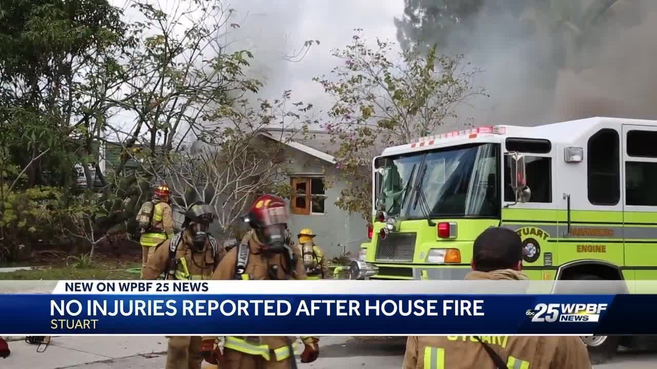 Firefighters battle house fire in Stuart YouTube