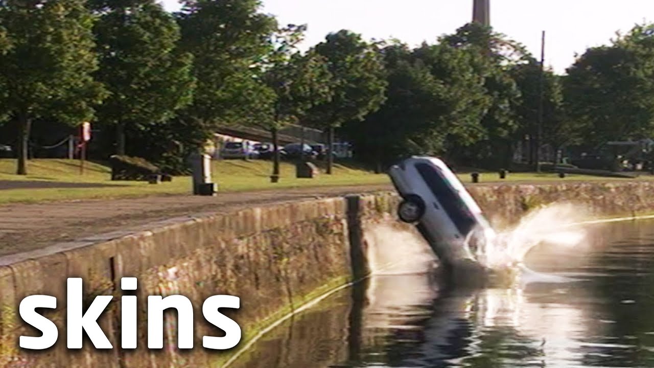 Tony Crashes Car Into The Water | Skins