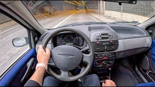 2000 Fiat Punto [1.2 I 60HP] |0-100| POV Test Drive #2048 Joe Black