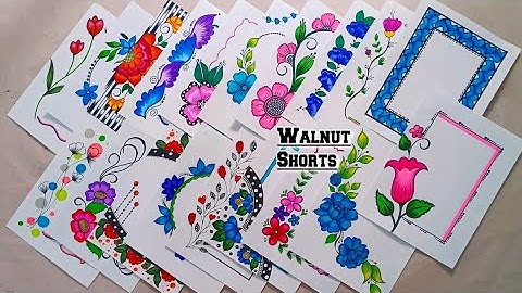 20 Front Page Design For School Project/Project Work Designs/Project Design/Side Border/A4 Sheet