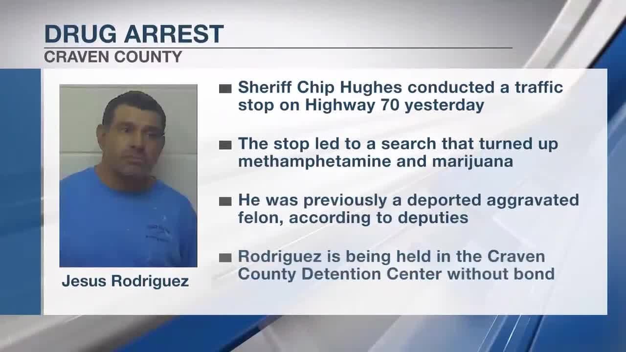 Man wanted by ICE arrested on drug charges during Craven County traffic ...