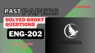 Literature| ENG-202| past paper | Solved| 2020|