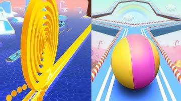 Candy Ball Run VS Spiral Roll  -  All Level SpeedRun Gameplay Android,iOS  -Best Games