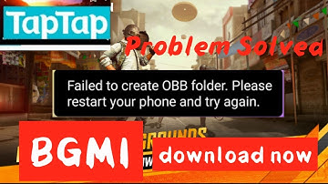 BGMI Download || Failed to create obb folder problem solved || how to download BGMI
