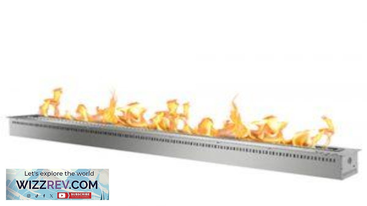 Bio Flame 84" Silver SMART Remote Controlled Bioethanol Burner W 22L Fuel
