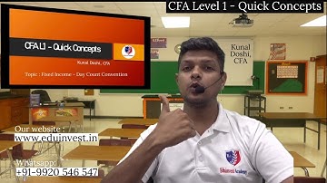 CFA Level 1 - Quick Concepts on Fixed Income - Day Count Convention