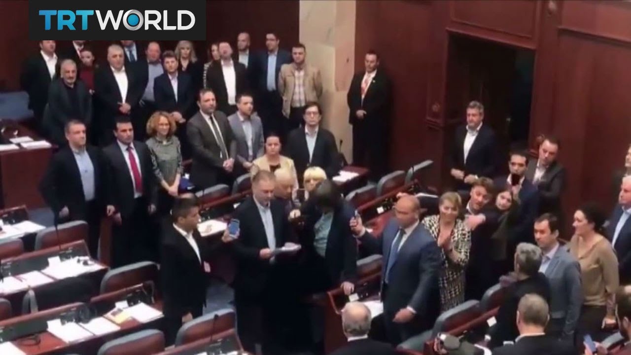 Macedonia Political Crisis: Protesters attack members of parliament