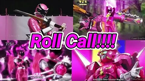 All pink Sentai Roll Call | Super Sentai Content