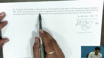 Brake Part-IV (Numerical – Single Block or shoe Brake)