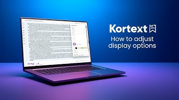Kortext study - how to adjust display options