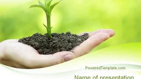 Plant Growth PowerPoint Template by PoweredTemplate.com