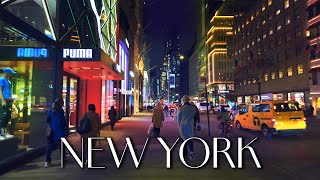 NYC's Iconic Fifth Avenue 🗽 Night Walk in MANHATTAN