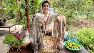 Simple village food and slow cook | Cow intestine cooking | Cooking with Sreypov