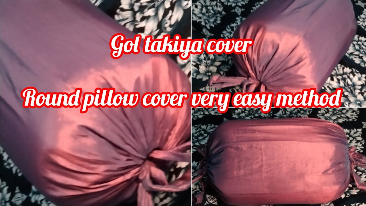 How to make easy round pillow cover|round pillow cover cutting & stitching | gol takiya cover