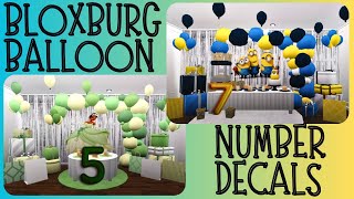 BALLOON NUMBERS | BLOXBURG DECALS | Bloxburg Roleplay | Nataya Mi'Shel