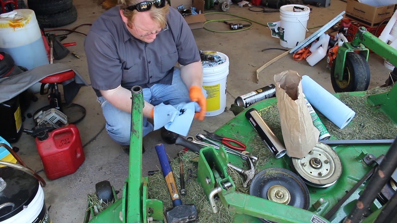 John Deere 1445 Deck Caster Maintenance YouTube