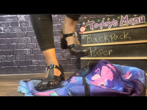 ASMR/ Stepping school supply stuff 😇😴