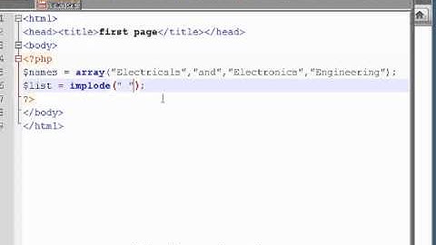 php tutorial in Tamil part - 18 Join Array